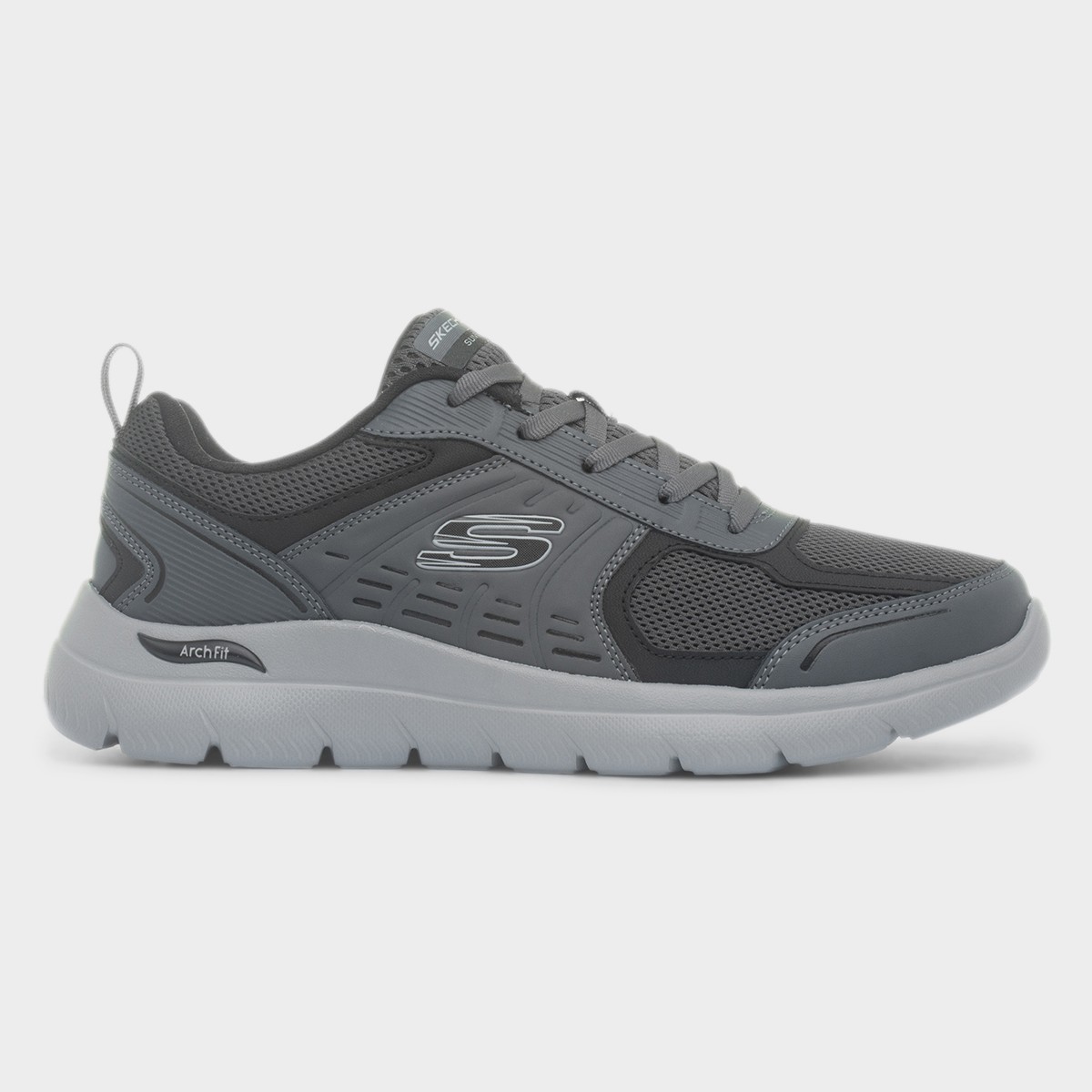 Arch Fit Summits Leege Mens Grey Trainer