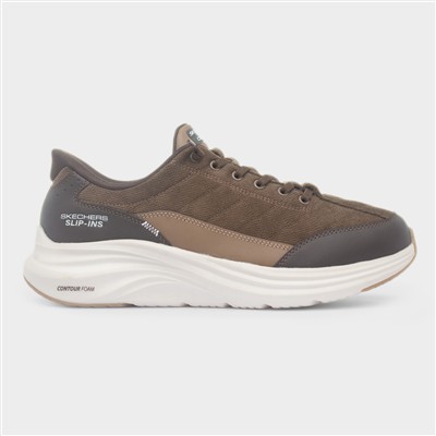 Slip Ins Cordelux Mens Brown Trainer