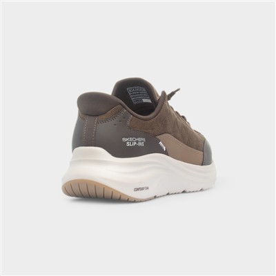 Slip Ins Cordelux Mens Brown Trainer