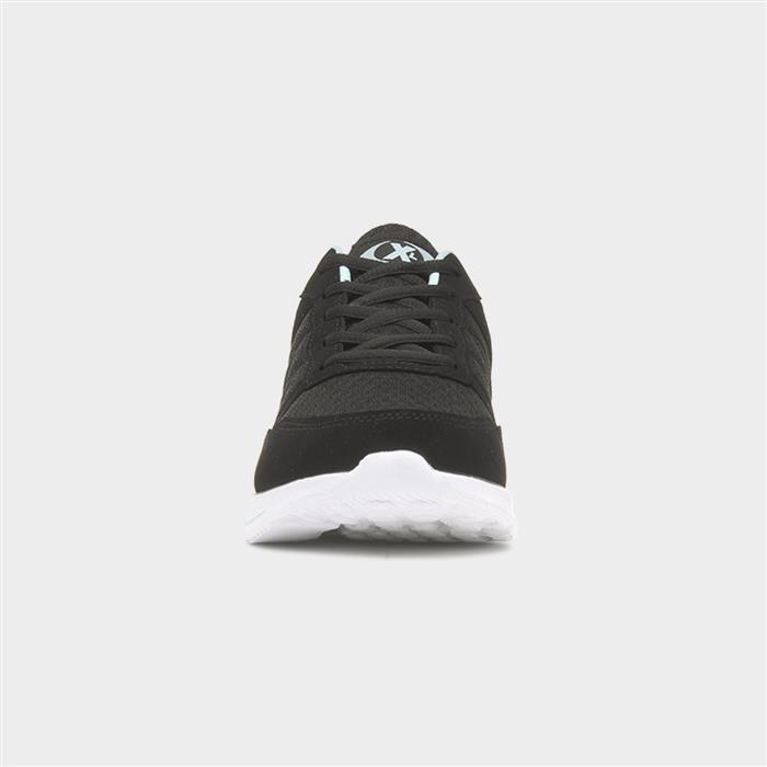 Womens Black Lace Up Trainers