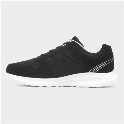 Womens Black Lace Up Trainers