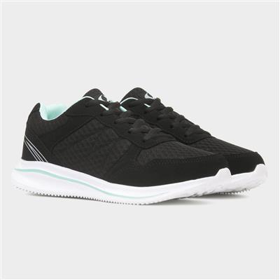 Womens Black Lace Up Trainers