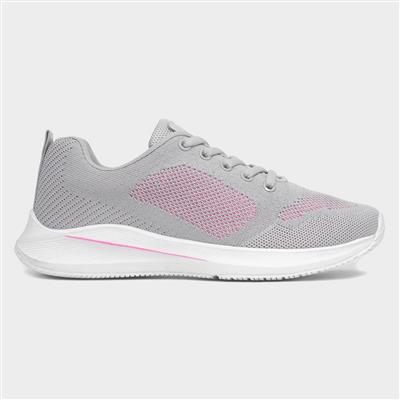 Galactic Womens Grey Lace Up Trainer