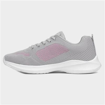 Galactic Womens Grey Lace Up Trainer