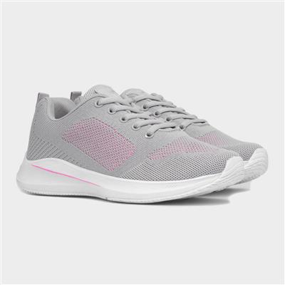 Galactic Womens Grey Lace Up Trainer