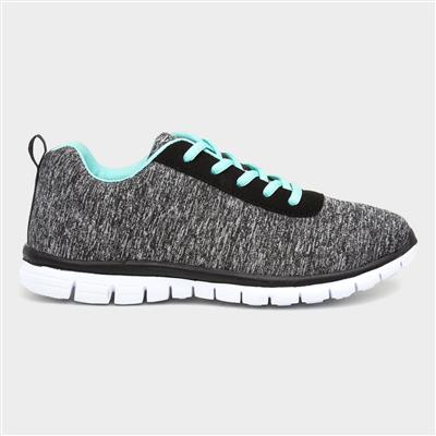 Womens Lace Up Marl Trainer