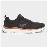 Skechers Flex Appeal 4.0 Womens Black Trainer (Click For Details)