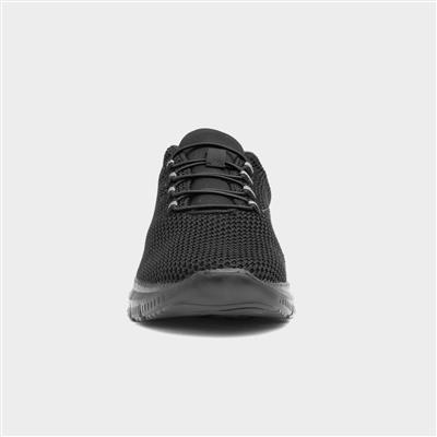 Womens Black Elasticated Lace Trainer
