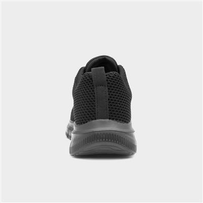 Womens Black Elasticated Lace Trainer