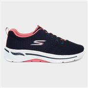Skechers Go Walk Arch Fit Womens Navy Trainer (Click For Details)