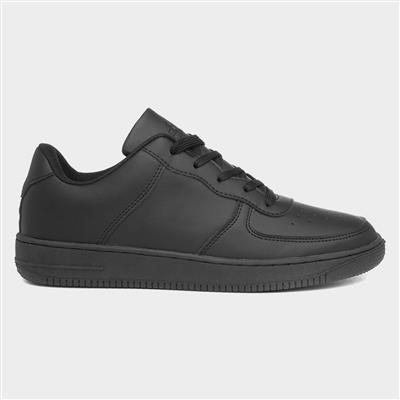 Womens Black Lace Up Trainer