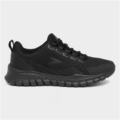 Cosmic Womens Black Lace Up Trainer