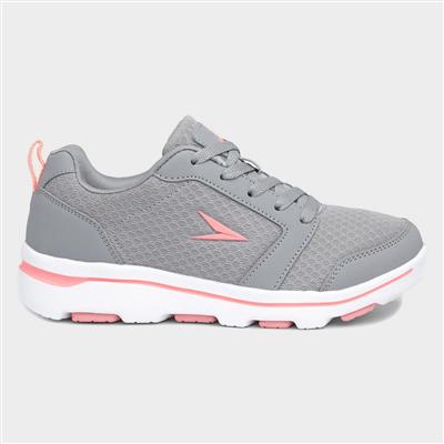 Saturn Womens Grey Lace Up Trainer