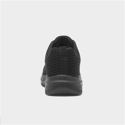 Womens Black Knitted Trainer