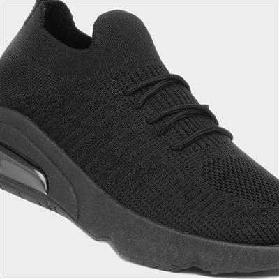 Womens Black Slip On Trainers