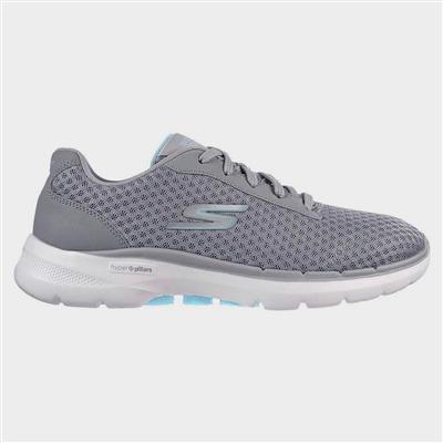 Go Walk 6 Womens Lace Up Grey Trainer