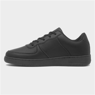 Womens Black Lace Up Trainer