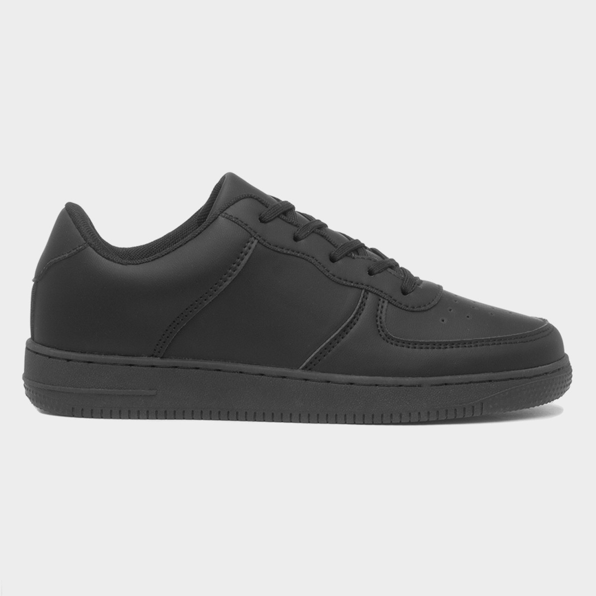 Womens Black Lace Up Trainer