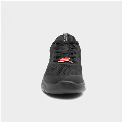 Skechers Go Walk Arch Fit Womens Black Trainer-840258 | Shoe Zone