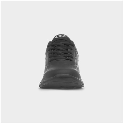 Womens Black Lace Up Chunky Trainer