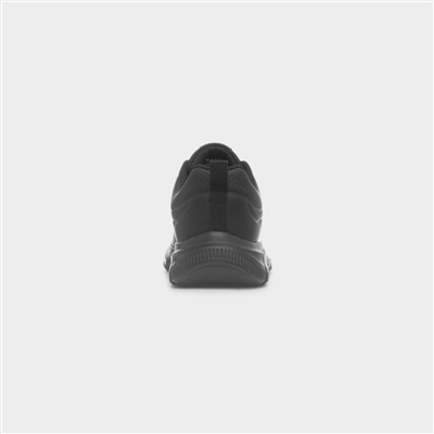 Womens Black Lace Up Chunky Trainer