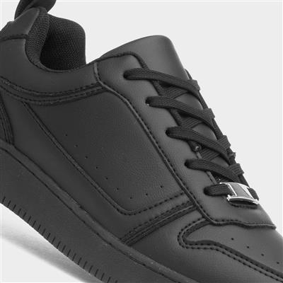 Elbe Womens Black Lace Up Trainer