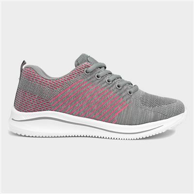 Mars Womens Grey Knitted Trainer