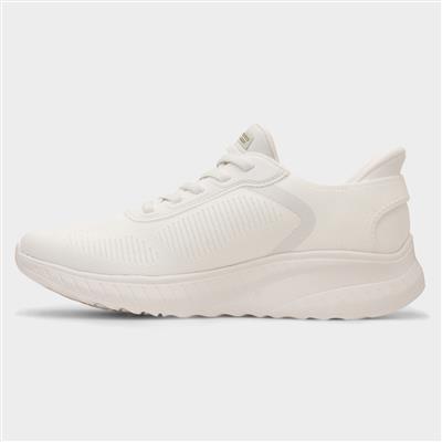 Slip Ins Womens Off White Vegan Trainer
