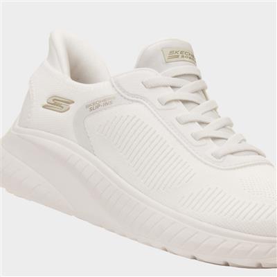 Slip Ins Womens Off White Vegan Trainer