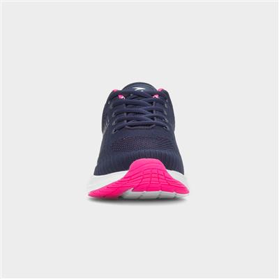 Planetary Womens Navy & Pink Knitted Trainer