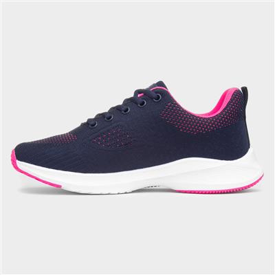 Planetary Womens Navy & Pink Knitted Trainer