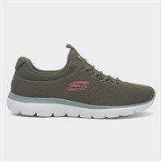 Skechers Summits Summer Blush Womens Olive Trainer (Click For Details)