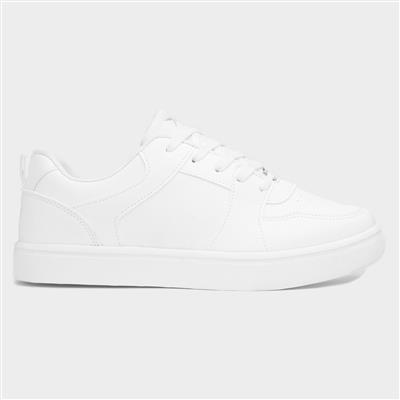 Gravity Womens White Lace Up Trainer