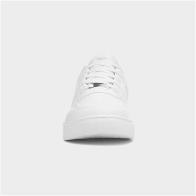 Gravity Womens White Lace Up Trainer