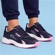 XL Womens Navy Lace Up Chunky Trainer (Click For Details)