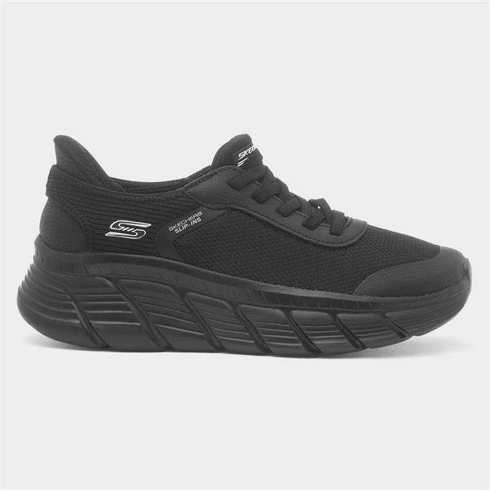 Skechers Women's Black Slip Ins Bobs Flex Trainer Size 8