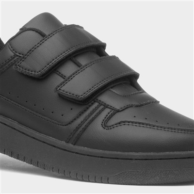 Womens Black Easy Fasten Trainer