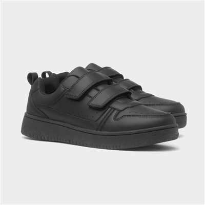 Womens Black Easy Fasten Trainer