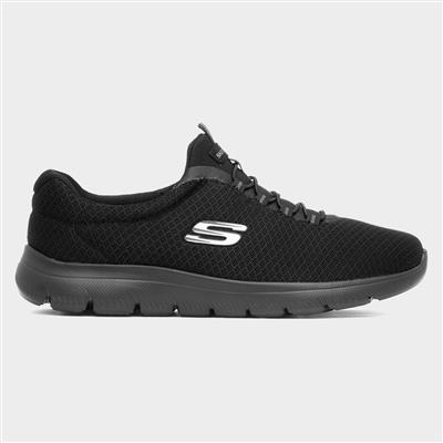 Summits Womens Black Bungee Lace Trainers