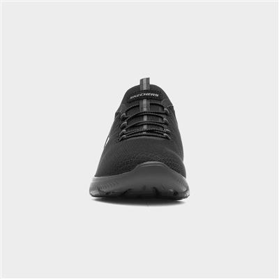 Summits Womens Black Bungee Lace Trainers