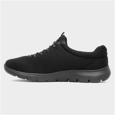 Summits Womens Black Bungee Lace Trainers