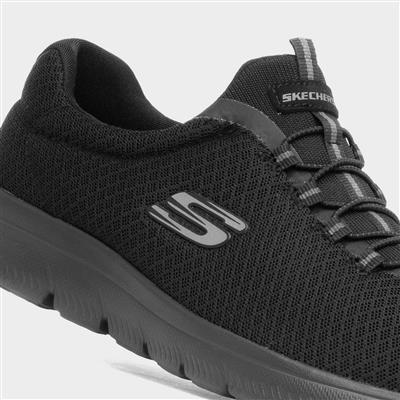 Summits Womens Black Bungee Lace Trainers