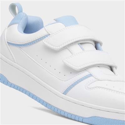 Womens White Easy Fasten Trainer