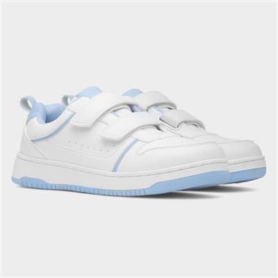 Womens White Easy Fasten Trainer