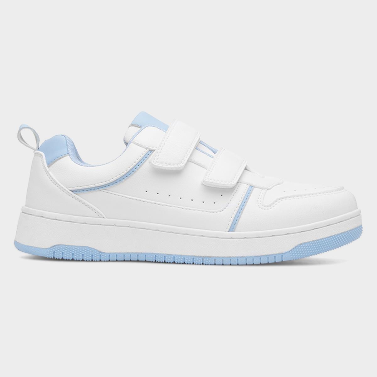 Womens White Easy Fasten Trainer