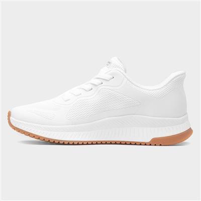 Bobs Squad Slip Ins Womens White Trainer