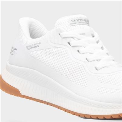 Bobs Squad Slip Ins Womens White Trainer