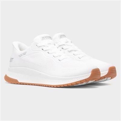 Bobs Squad Slip Ins Womens White Trainer