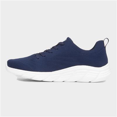 Bobs B Flex Womens Navy Knitted Trainer