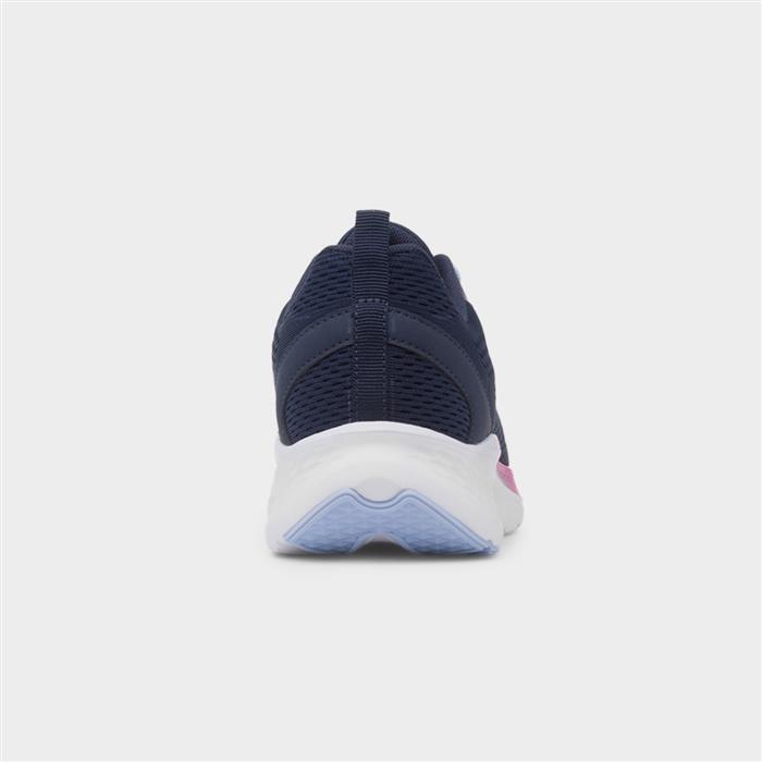 Aldrin Womens Navy Knitted Trainer